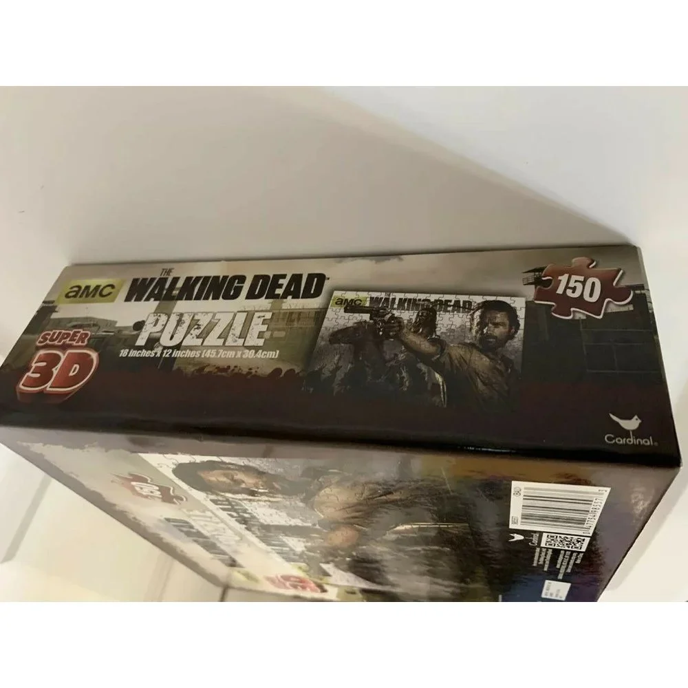 New Walking Dead Super 3-D Puzzle 150 pcs Rick Michonne 18x 12 inch AMC Cardinal